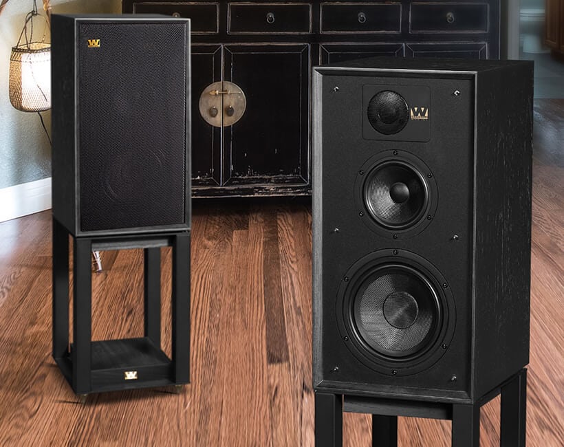 Wharfedale Linton speakers with stands