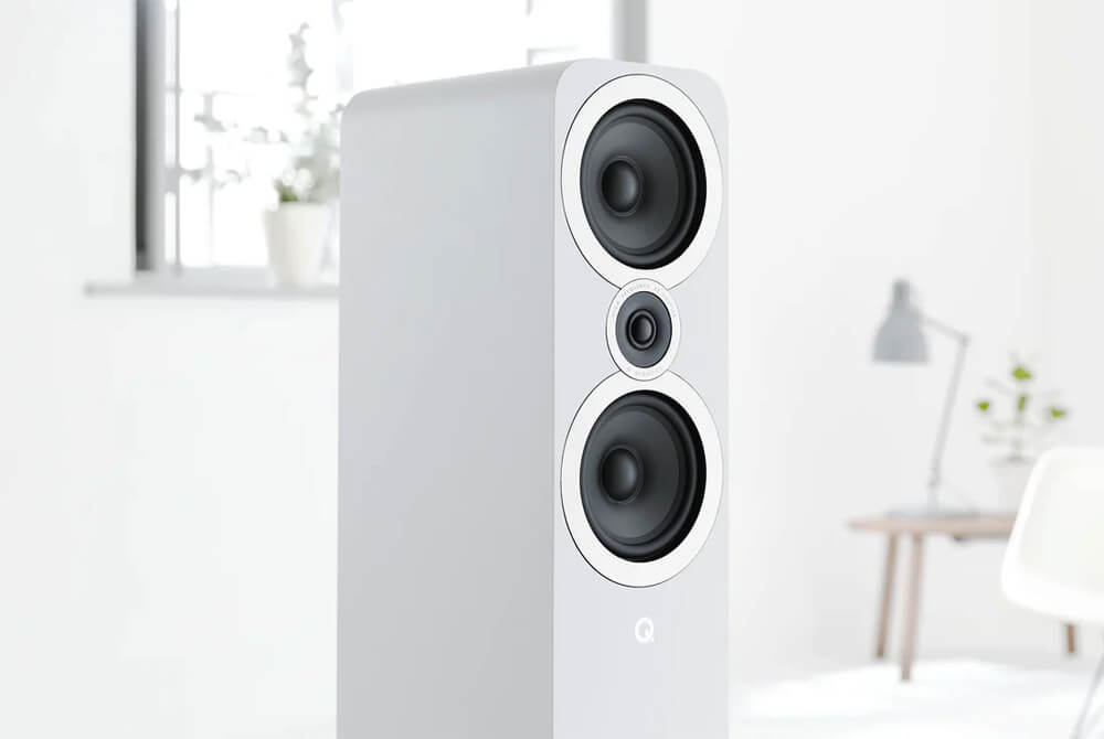 testing the Q Acoustics 3050i floor-standing speakers