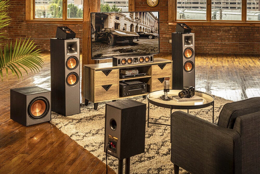 Klipsch 5.1 system with Dolby Atmos-enabled speakers