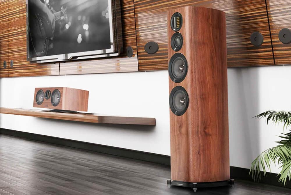 testing the Wharfedale Evo4.4 floor-standing speakers