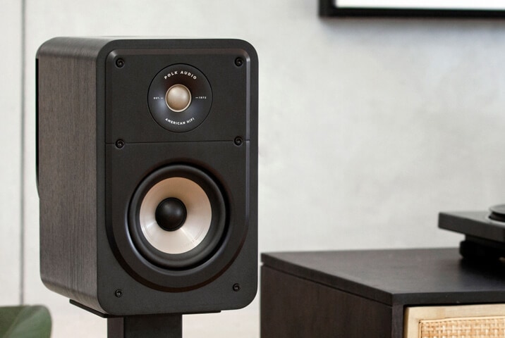 Polk Audio ES15 bookshelf speaker with stand
