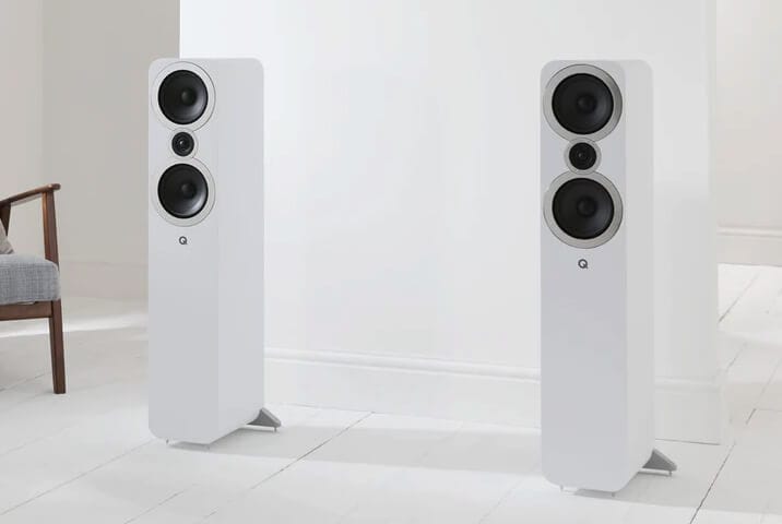 a pair of Q Acoustics 3050i speakers