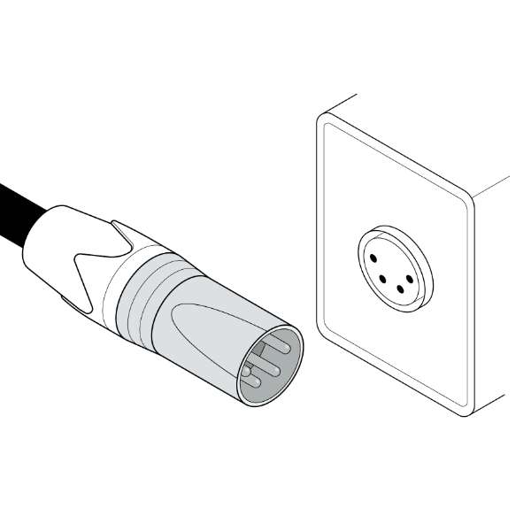 4-pin  XLR cable illustration
