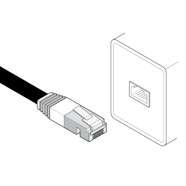 Ethernet audio cable illustration