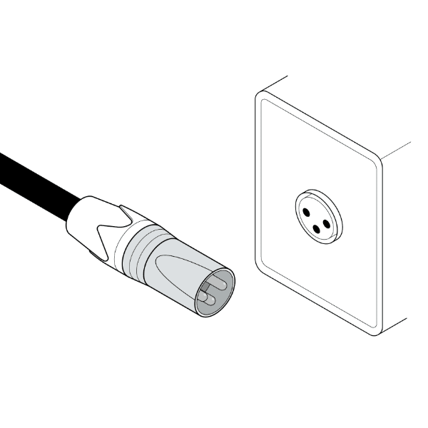 Mini-XLR cable illustration